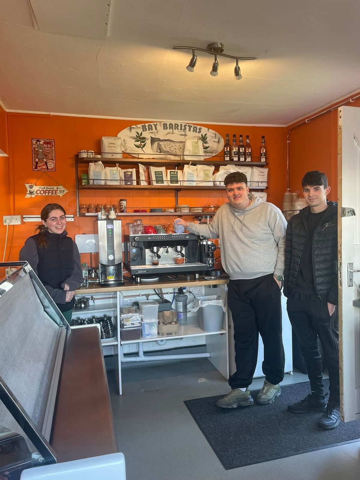 The Bay Baristas team behind the counter