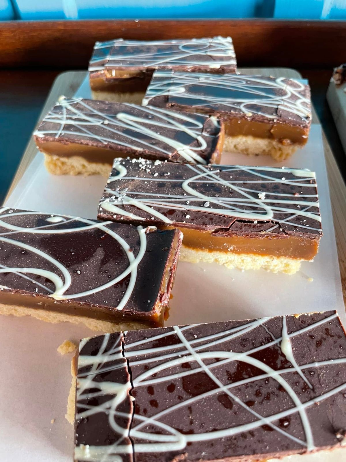 Home-made millionaire's shortbread